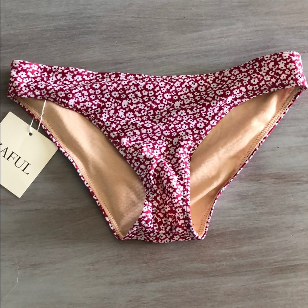 NWT red floral bikini bottom